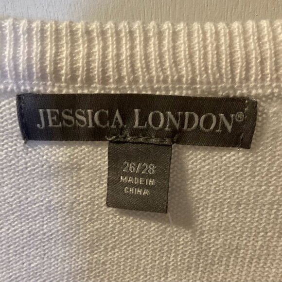 NWT Jessica, London, white embroidered cardigan size 2628 - Picture 2 of 4